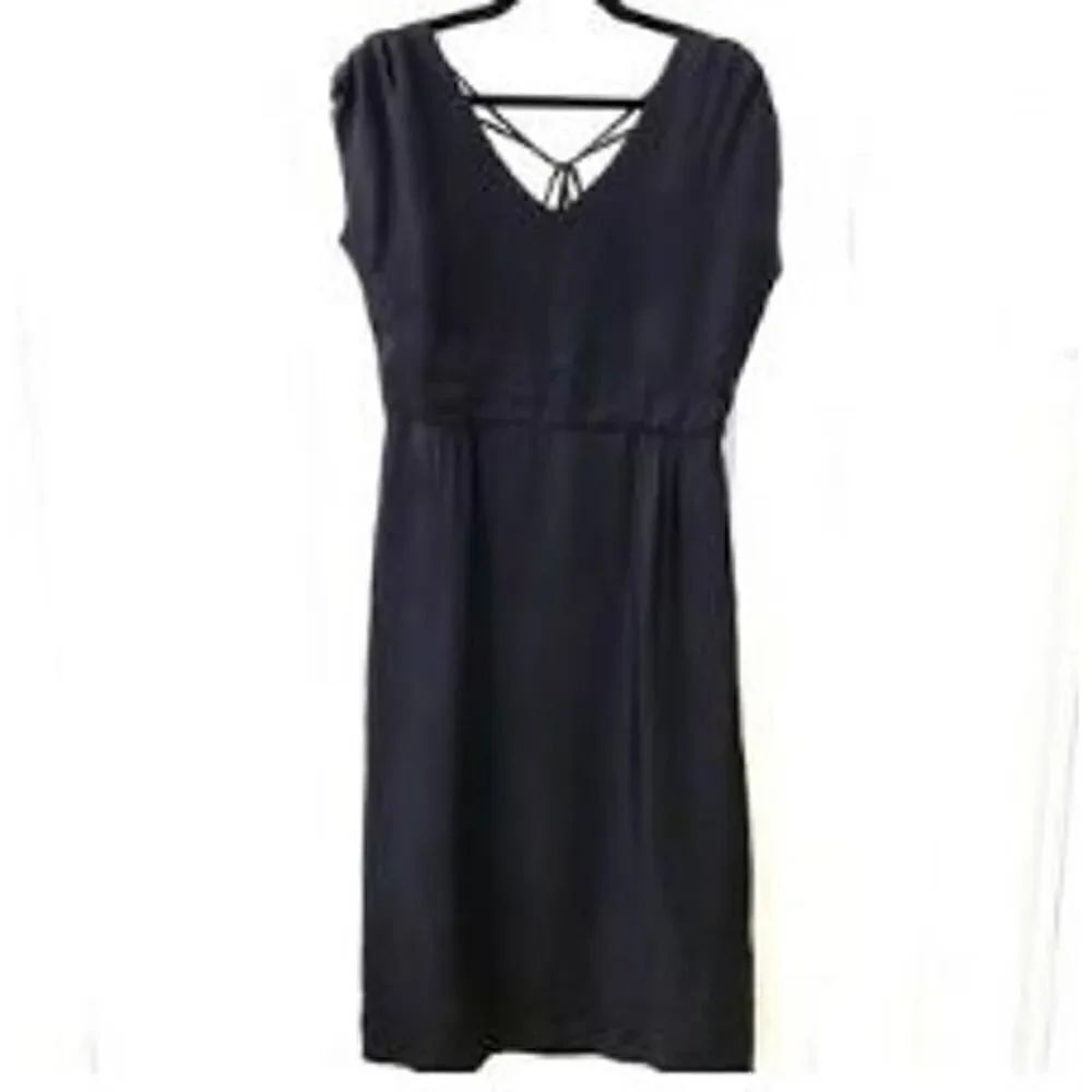 No. 6 Store New York 100% Silk Black Open Back Midi Sleeveless Dress 2